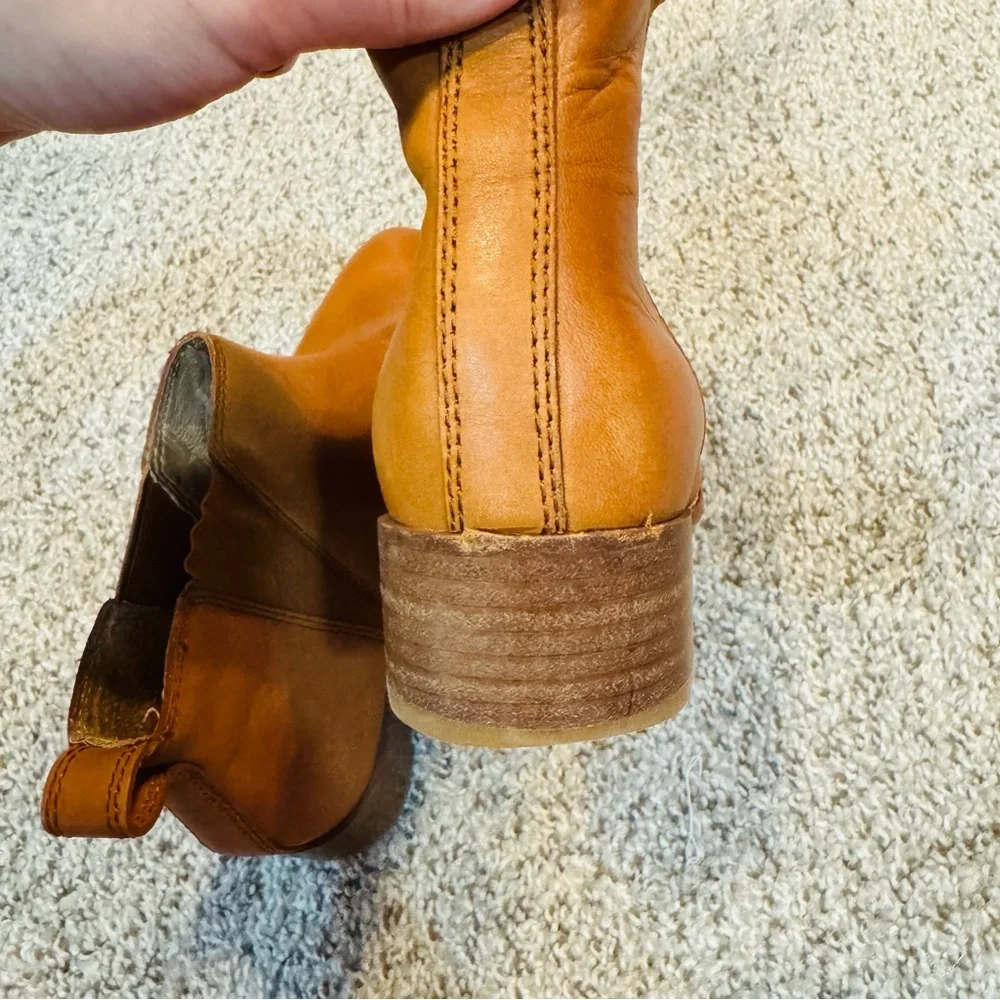 MADEWELL The Carina Boot Tan Leather Women’s Size‎ 7.5